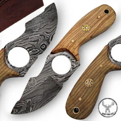 Hunt For Life Peaceful Uprising Damascus Steel Skinner Knife -Knife & Sword 12A6 DM1923 3 52221.1564503573