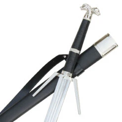 Monster Hunter Decorative Replica Griffin Silver Sword With Scabbard [Video Game Edition] -Knife & Sword 8sm9 485 53824.1564504758