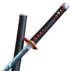 Kamado Tanjiro Collectible Demon Slayer Replica Black Nichirin Katana Sword -Knife & Sword 9KM41410 31027.1651590991