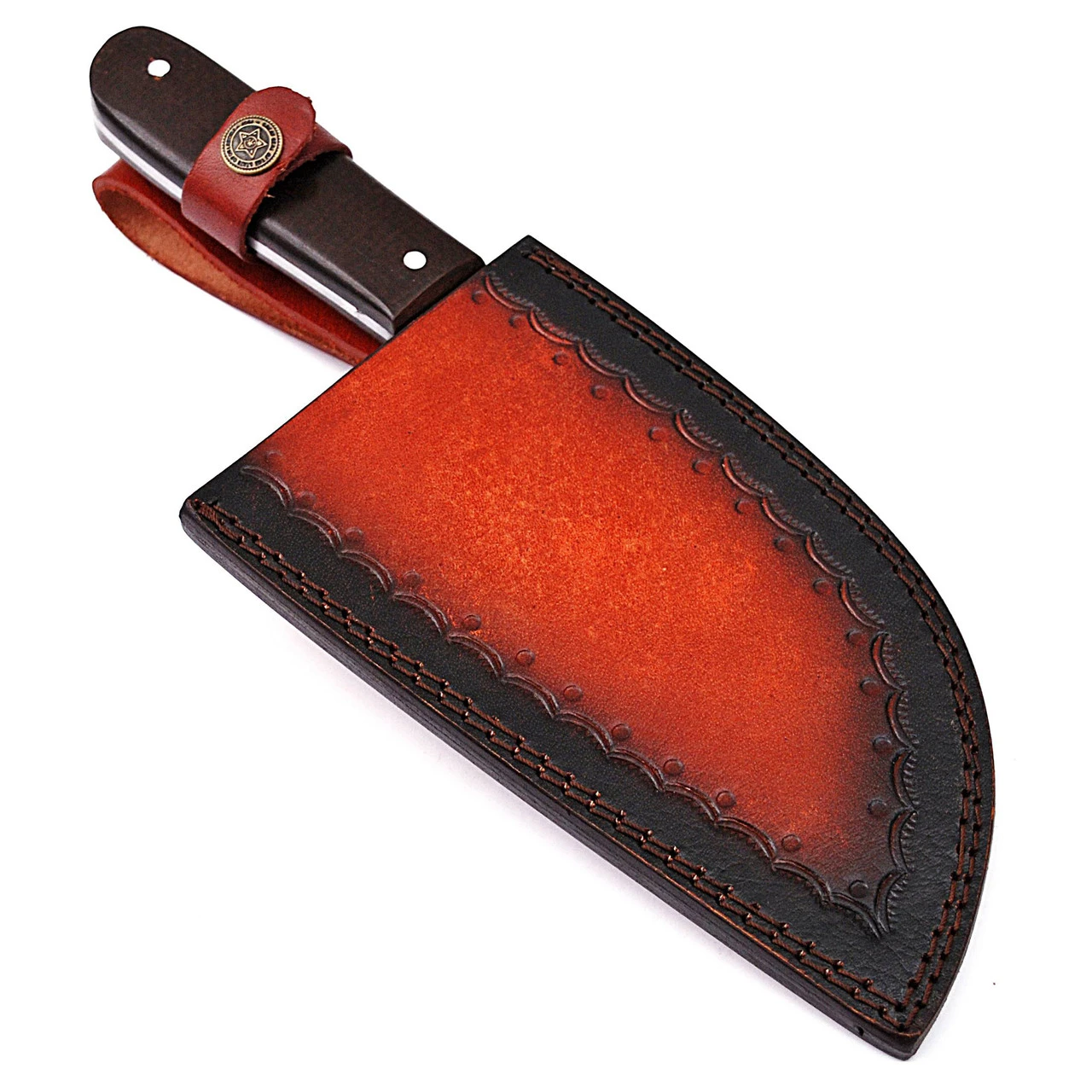 Berdella Handmade Damascus Steel Full Tang Serbian Cleaver Knife 5 Berdella Handmade Damascus Steel Full Tang Serbian Cleaver Knife - Image 5