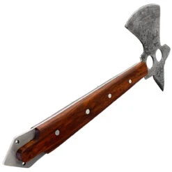 Glinting Light Full Tang Hand Forged Heavy Duty Functional Damascus Steel Throwing Axe W/ Genuine Leather Sheath -Knife & Sword AXD3162 05 81367.1693324055