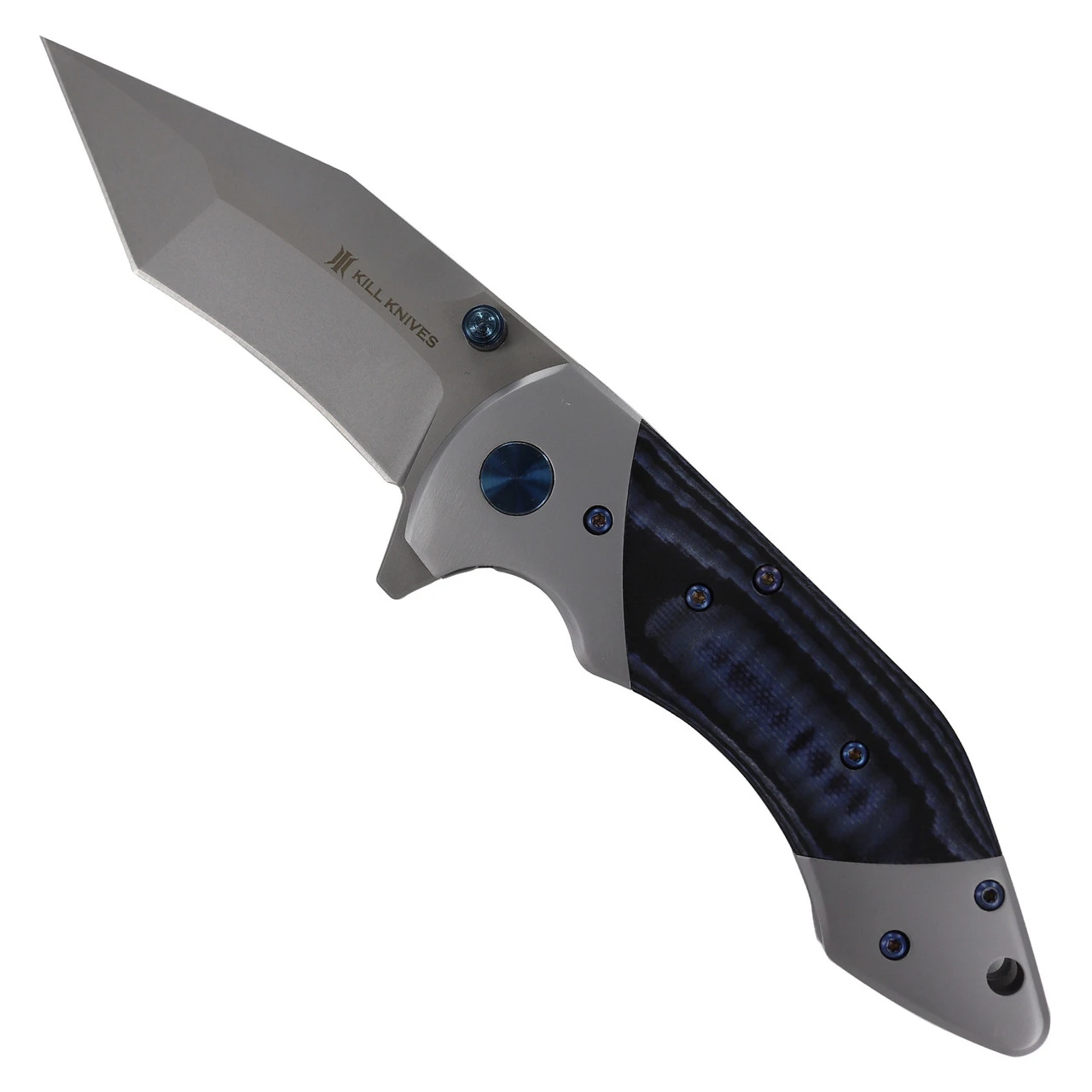 KILL KNIVES ™ Blue Viper Ball Bearing Spring Assisted D2 Steel Tanto Blade Pocket Knife 1 KILL KNIVES ™ Blue Viper Ball Bearing Spring Assisted D2 Steel Tanto Blade Pocket Knife
