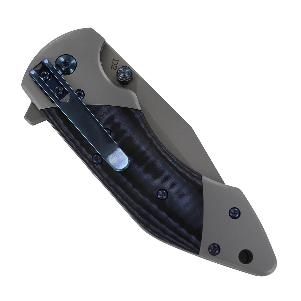 KILL KNIVES ™ Blue Viper Ball Bearing Spring Assisted D2 Steel Tanto Blade Pocket Knife 2 KILL KNIVES ™ Blue Viper Ball Bearing Spring Assisted D2 Steel Tanto Blade Pocket Knife - Image 2