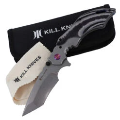 KILL KNIVES ™ Apocalyptic High Quality D2 Steel Ball Bearing Spring Assist Pocket Knife -Knife & Sword BB6 68666.1611937639