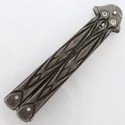 Butterfly Sudden Fatality Tribal Balisong Fanning Knife | Tanto Damascus Steel Blade -Knife & Sword BF2133 D2 03 82767.1691079069