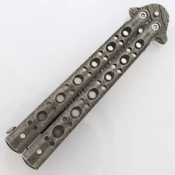 Steel Coal Strike Butterfly Knife | Damascus Steel Tanto Point Blade -Knife & Sword BF2138 D2 03 18609.1691079621