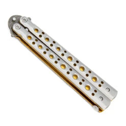 Gold Panning Clip Point Balisong Butterfly Knife Flipper | Damascus Steel Blade | Drop Point -Knife & Sword BF2489 D1 19092.1691074775