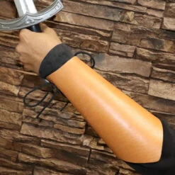 Medieval Warrior Lace Up Leather Bracer | Tan | -Knife & Sword BR2249 Tan 80165.1602684407