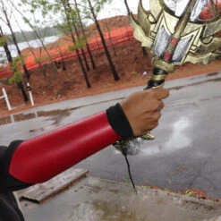 Medieval Warrior Lace Up Leather Bracer | Red | -Knife & Sword BR2249 Red 55418.1602684601