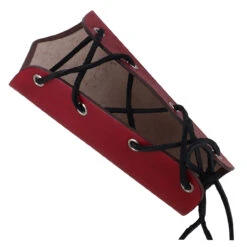 Medieval Warrior Lace Up Leather Bracer | Red | -Knife & Sword BR2249 Red 28320.1602684601