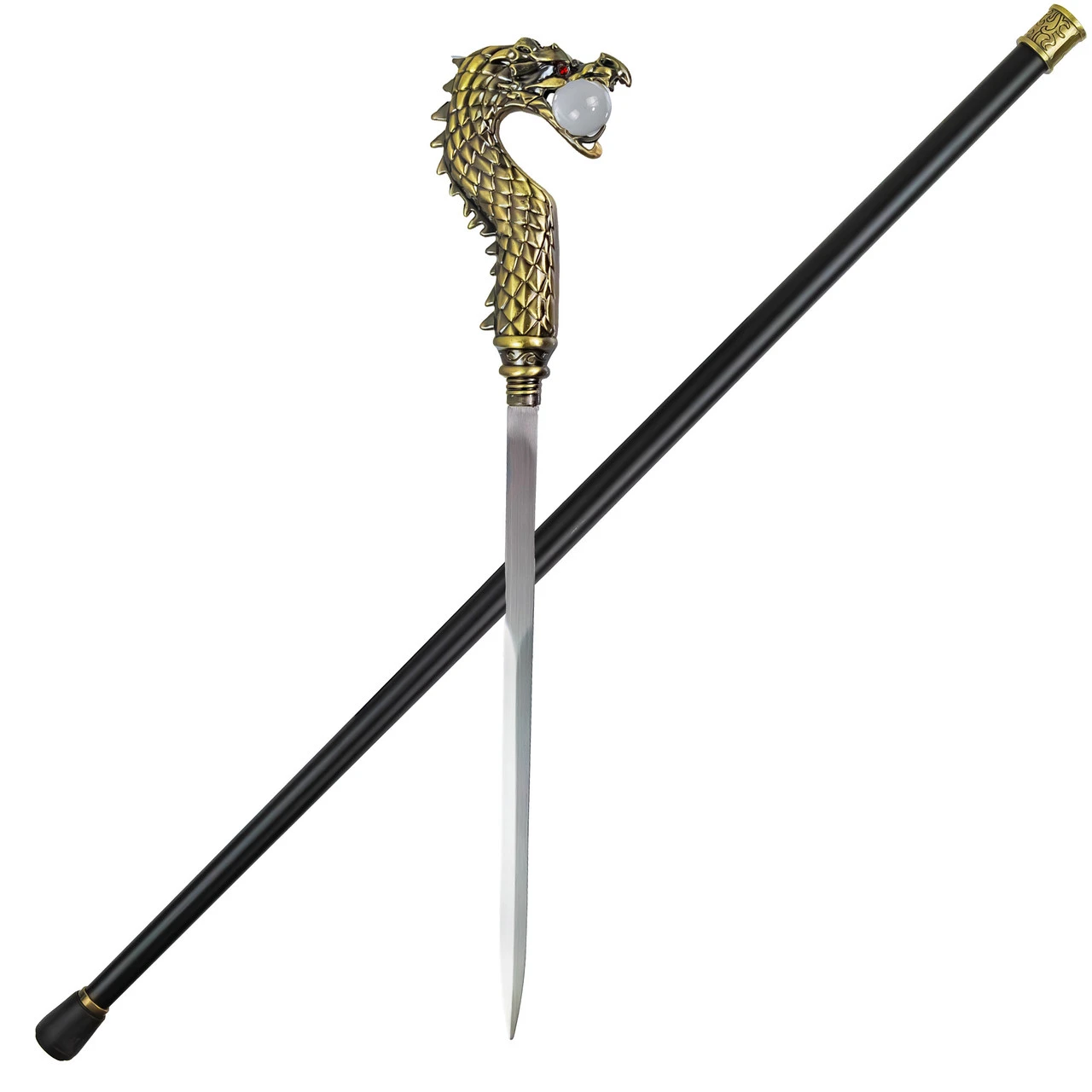 Clangorous Soul Embellished Dragon Handle Hidden Blade Sword Cane 1 Clangorous Soul Embellished Dragon Handle Hidden Blade Sword Cane