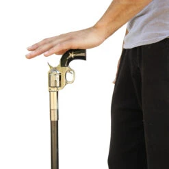 Quickdraw Outlaw Colt 45 Sword Cane W/ Free-Spinning Chamber -Knife & Sword CS9018 71878.1681133746