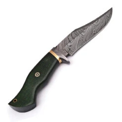 Alligator Gutter Damascus Steel Clip Point Hunting Knife Sheath Included -Knife & Sword DHK2281 66737.1595358368