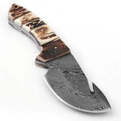 Legacy Damascus Steel Full Tang Stag Handle Gut Hook Outdoor Knife -Knife & Sword DHK2446 18953.1621545328