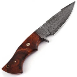 Journeyman Damascus Steel Walnut Wood Handle Fixed Blade Outdoor Knife -Knife & Sword DHK2447 66324.1621966486
