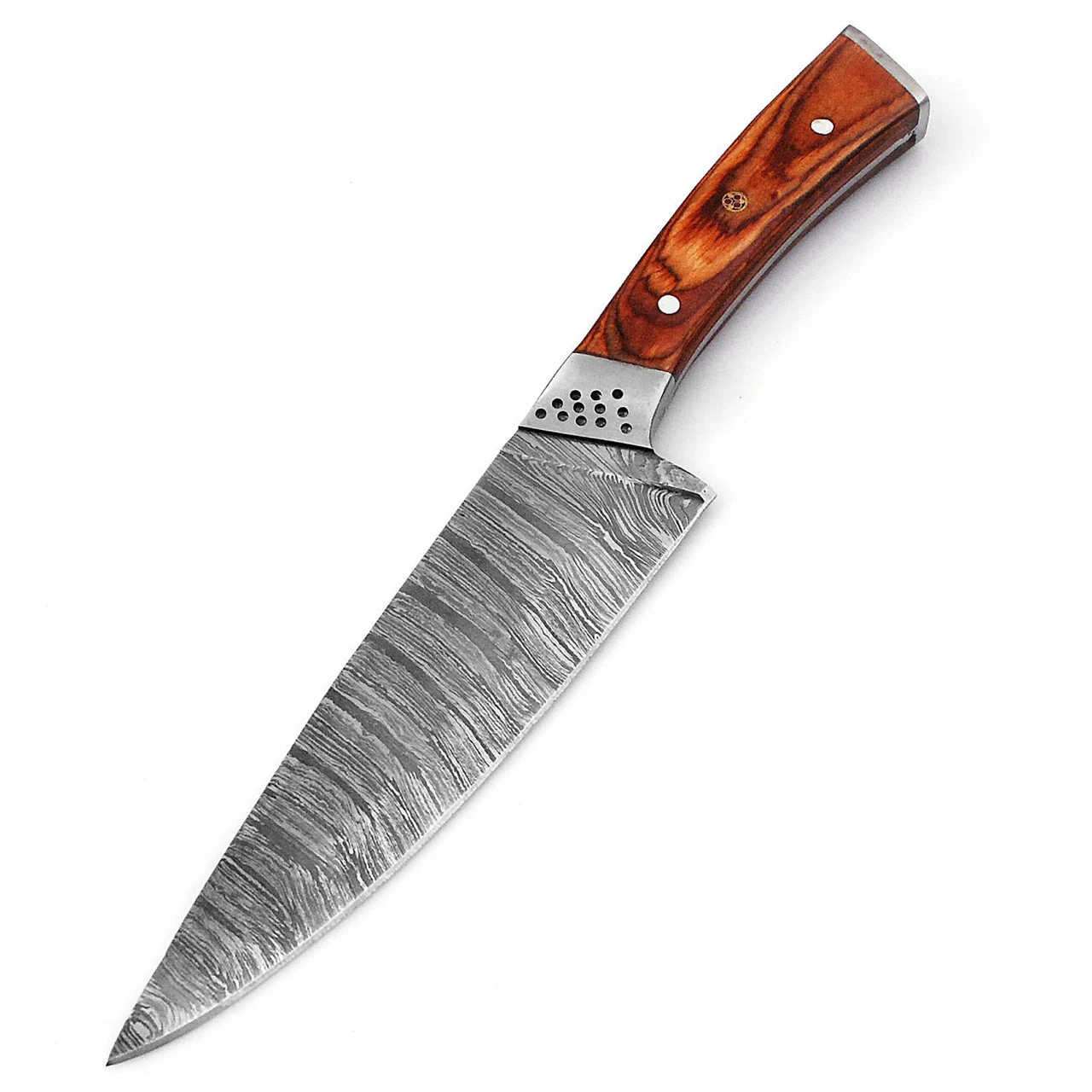 Damascus Steel Full Tang Drop Point Kitchen Chefs Knife 1 Damascus Steel Full Tang Drop Point Kitchen Chefs Knife