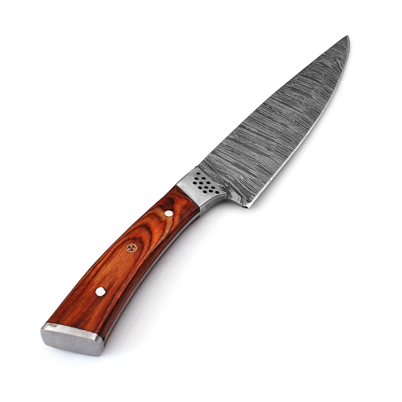 Damascus Steel Full Tang Drop Point Kitchen Chefs Knife 3 Damascus Steel Full Tang Drop Point Kitchen Chefs Knife - Image 3