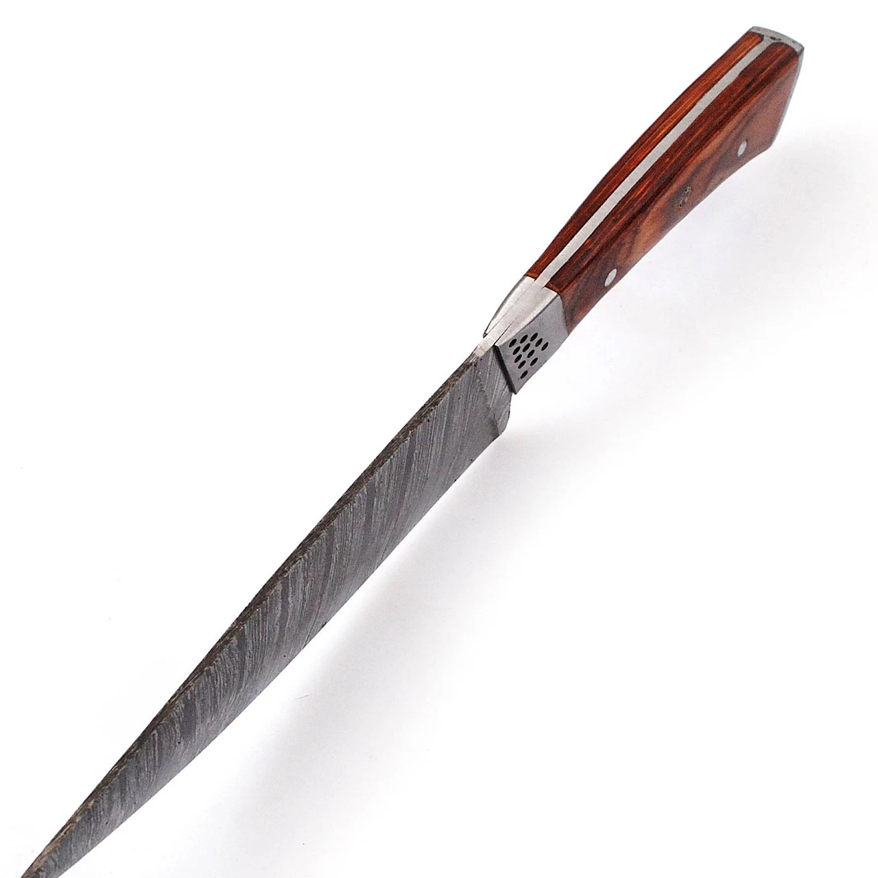 Damascus Steel Full Tang Drop Point Kitchen Chefs Knife 4 Damascus Steel Full Tang Drop Point Kitchen Chefs Knife - Image 4