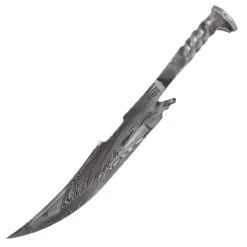 Damascus Steel Collectable Railroad Spike Knife | Locomotive Spike Knife With Leather Sheath -Knife & Sword DHK3012 21246.1669133794
