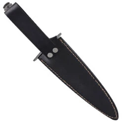 Full Damascus Steel Commando Knife | Pattern Welded Steel Full Tang Replica JSOC Dagger With Leather Sheath -Knife & Sword DHK3049 19918.1681328302