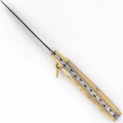 Veil Aflame Lever Lock Damascus Clip Point Switchblade -Knife & Sword DLV2897 91033.1653485147