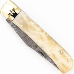 Veil Aflame Lever Lock Damascus Clip Point Switchblade -Knife & Sword DLV2897 03453.1653485149