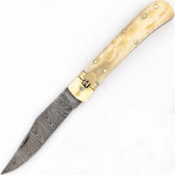 Veil Aflame Lever Lock Damascus Clip Point Switchblade -Knife & Sword DLV2897 42050.1653485152