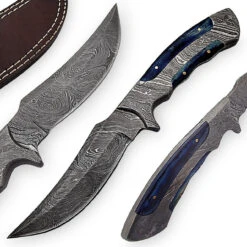Damascus Rio Grande Lone Rider Full Tang Knife -Knife & Sword DM2023BLW 21576.1564503914