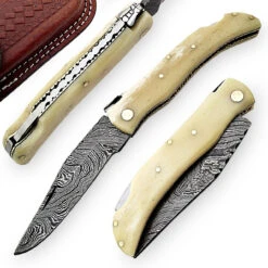Damascus Steel Desert Caravan French Laguiole Knife -Knife & Sword DM2027BON 51303.1564503908