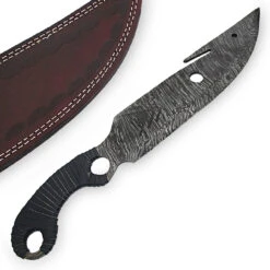 Sumatran Tiger Full Tang Damascus Steel Gut Hook Machete Hunting Knife -Knife & Sword DM2075 26544.1603217574
