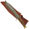 Buffalothorn Damascus Hunting Knife With Sienna Sheath