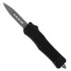 Bad Omen Miniature Damascus Steel Automatic Out The Front Knife