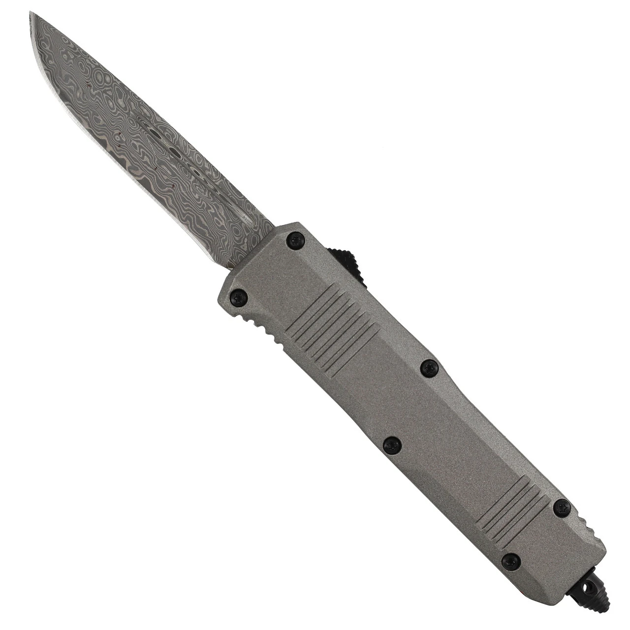 Cold Silver Damascus Steel Automatic Compact Out The Front Knife 1 Cold Silver Damascus Steel Automatic Compact Out The Front Knife