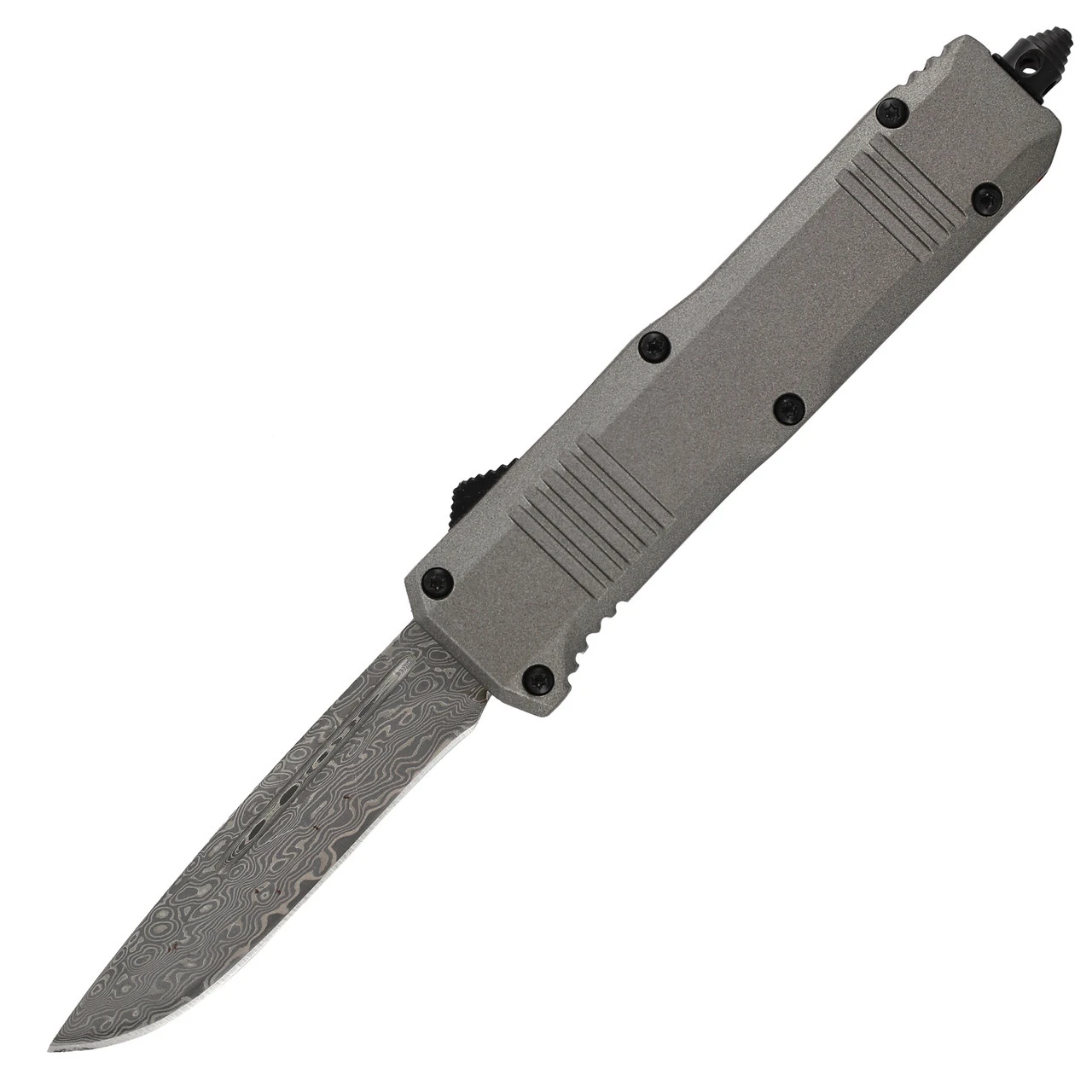 Cold Silver Damascus Steel Automatic Compact Out The Front Knife 4 Cold Silver Damascus Steel Automatic Compact Out The Front Knife - Image 4