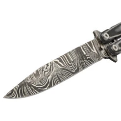 Micarta Simple Butterfly Black Knife | Damascus Steel Blade | Drop Point -Knife & Sword GBS50 D1 01 68475.1691433816
