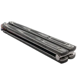 Micarta Simple Butterfly Black Knife | Titanium Damascus Steel Blade | Drop Point -Knife & Sword GBS50 D3 02 58464.1691434198