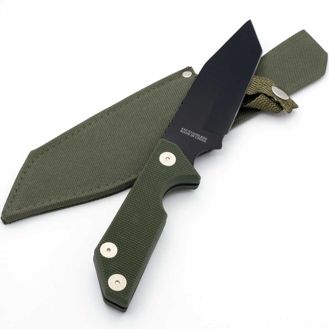 Heavily Wooded Tanto Survival Hunting Knife With Compass 2 Heavily Wooded Tanto Survival Hunting Knife With Compass - Image 2