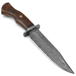 Damascus Steel East Indian Rosewood Handle Fixed Blade Hunting Knife -Knife & Sword HKD2244 47999.1610478888