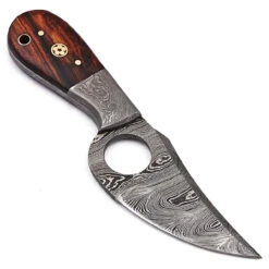 Dewdrop Damascus Steel Full Tang Deer Skinner Knife With Finger Hole -Knife & Sword HKD2322 00995.1600097361