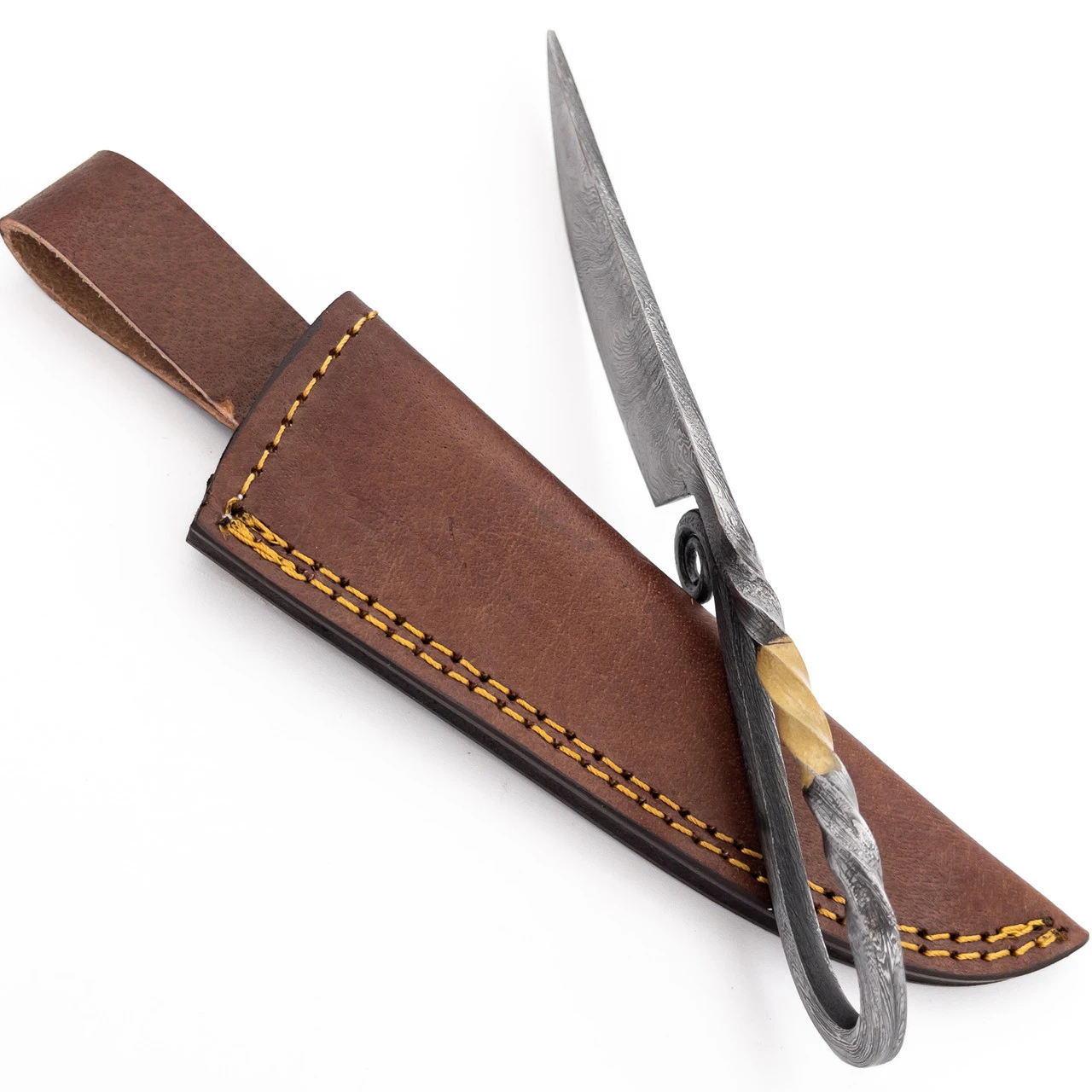 Table Of Kings Medieval Full Tang Damascus Knife 3 Table Of Kings Medieval Full Tang Damascus Knife - Image 3