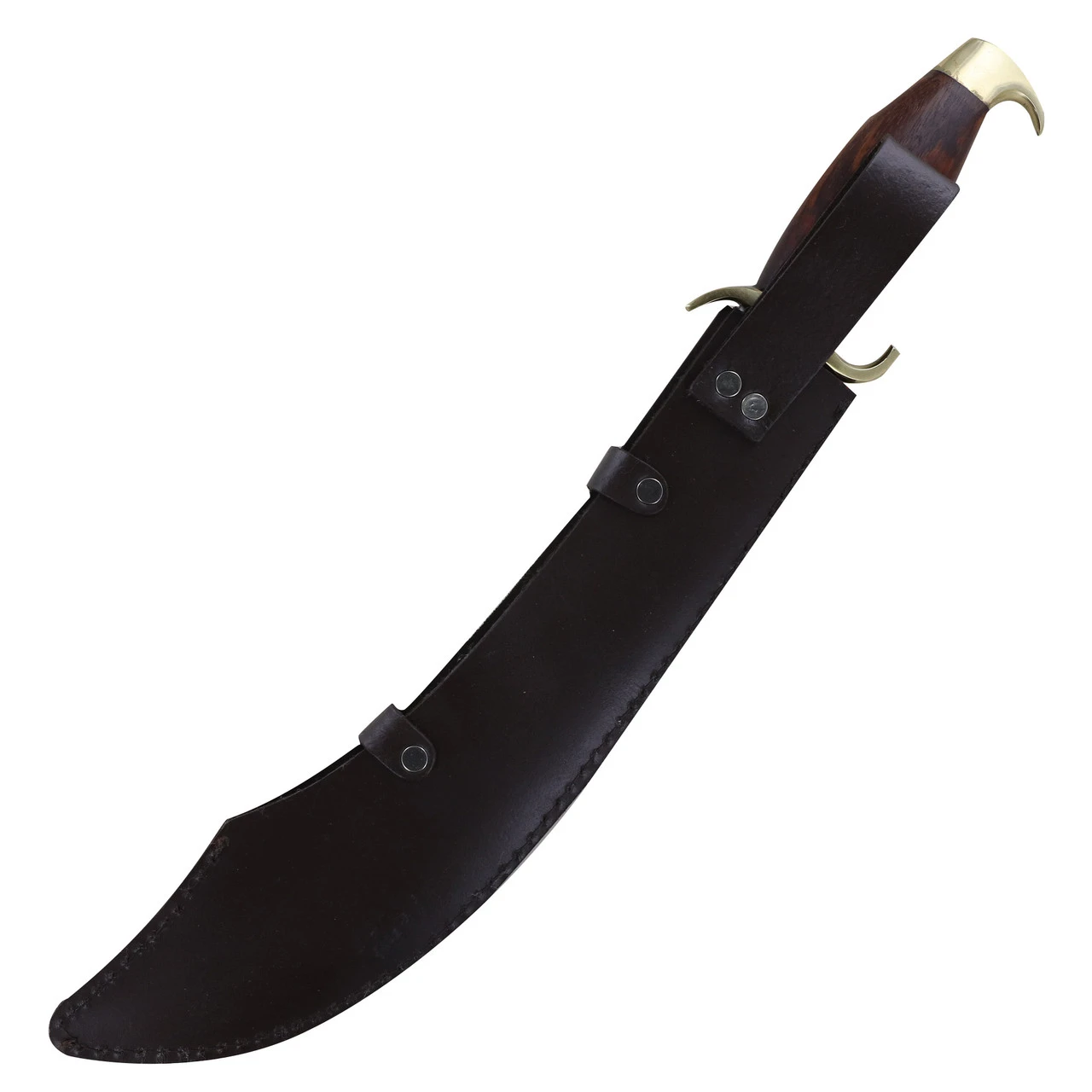 Persian Warrior Arabian Short Scimitar Sword W/ Leather Sheath 5 Persian Warrior Arabian Short Scimitar Sword W/ Leather Sheath - Image 5