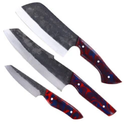 Oishee Japanese Style Carbon Steel Kitchen Knife Set Of 3 -Knife & Sword HKP2946 20196.1670264488