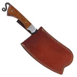 Compliments To The Chef Kitchen Cleaver | Full Tang Indoor/Outdoor Cooking Camping Functional Hand Forged Carbon Steel Blade -Knife & Sword HKP3006 22922.1675805552