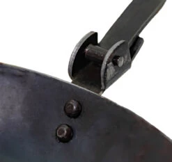 Convenient Company Medieval Folding Functional Camping Hiking Heavy Duty Food Prep Outdoor Cookware Kitchenware Frying Pan W/ Wood Handle -Knife & Sword HKP3062 03 95952.1689183849