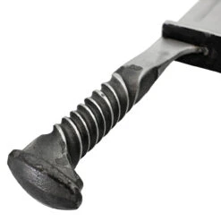 Steel Flourish Hunting Camping Hand Forged Railroad Spike Knife W/ Genuine Leather Sheath & Twisted Handle -Knife & Sword HKP3098 05 04706.1692939965