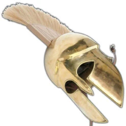 Spartan Grecian Historical Brass Armor Helmet -Knife & Sword IN2237 59649.1564501272
