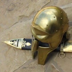 Roman Gladiator Arena Brass Spike Helmet 7 Roman Gladiator Arena Brass Spike Helmet -Knife & Sword IN2281BS20 05262.1564503258