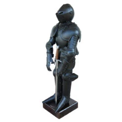 Medieval Mini Black Knight 14th Century Statute 7 Medieval Mini Black Knight 14th Century Statute -Knife & Sword IN3403MSBK20 49733.1564503513