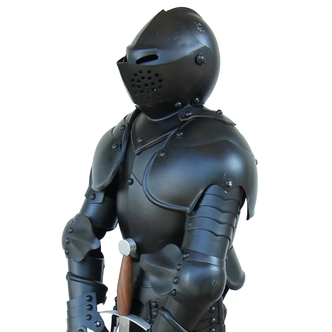 Medieval Mini Black Knight 14th Century Statute 1 Medieval Mini Black Knight 14th Century Statute