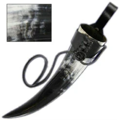 Norwegian Viking Natural Drinking Horn 24oz -Knife & Sword IN4201LHBK 52655.1564501408